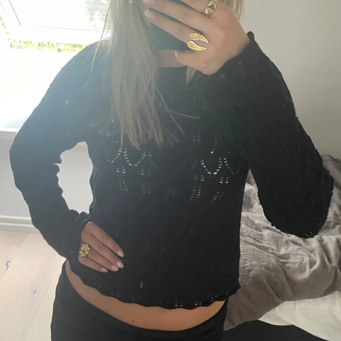 Stickad mönstertopp