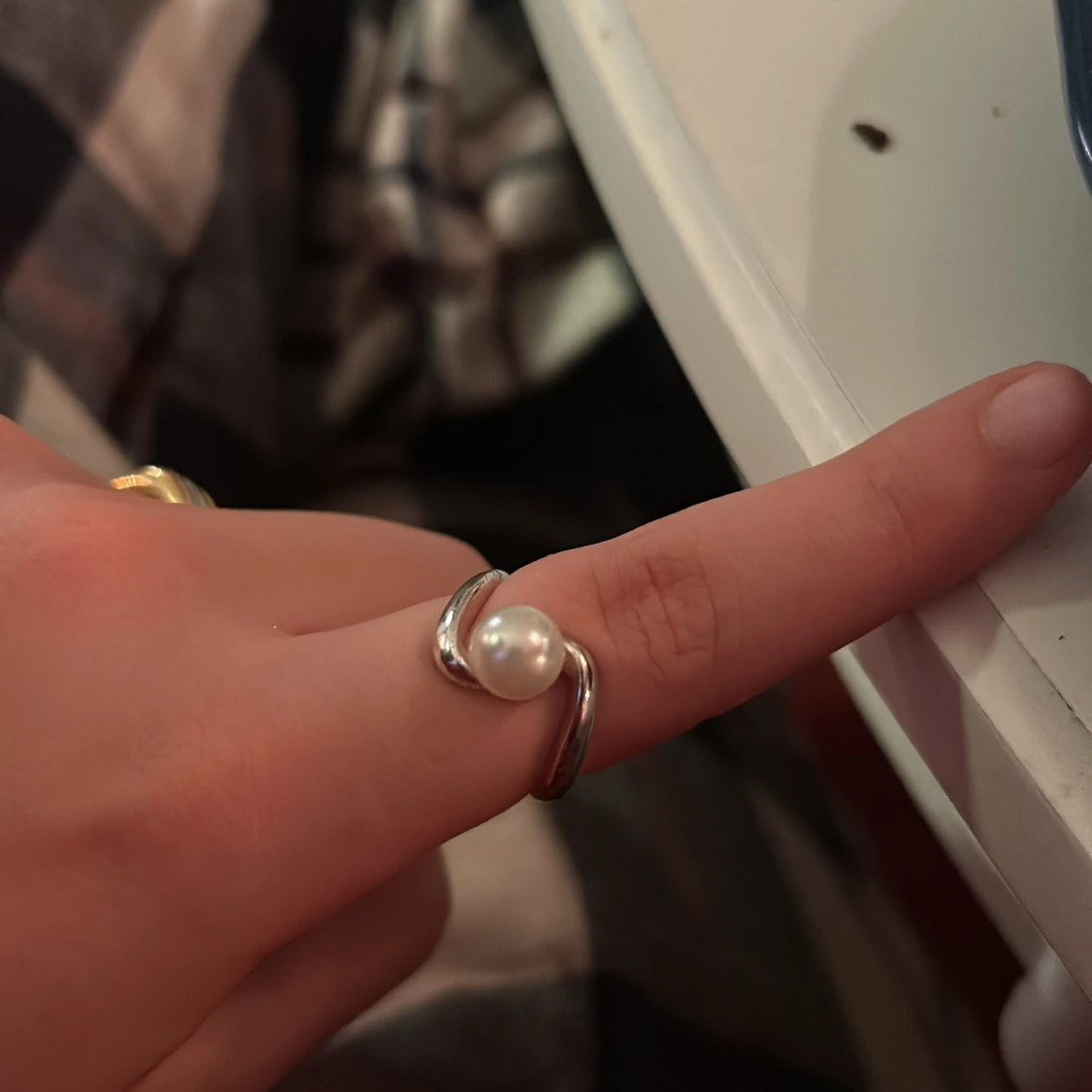 Silverring med pärla