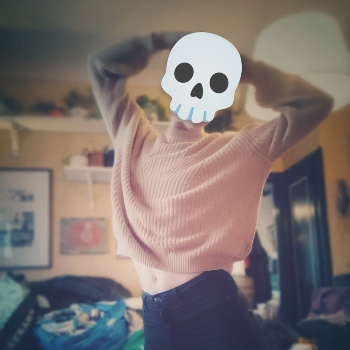 Beige stickad tröja från h&m - 93