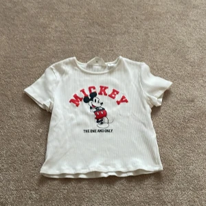 Mickey Mouse tröja!❤️🤍 - Använt fåtal gånger, den är lite kortare i magen så skulle säga att den är en Mag tröja och kan passa i 128 om man vill ha den som en vanlig tröja❤️