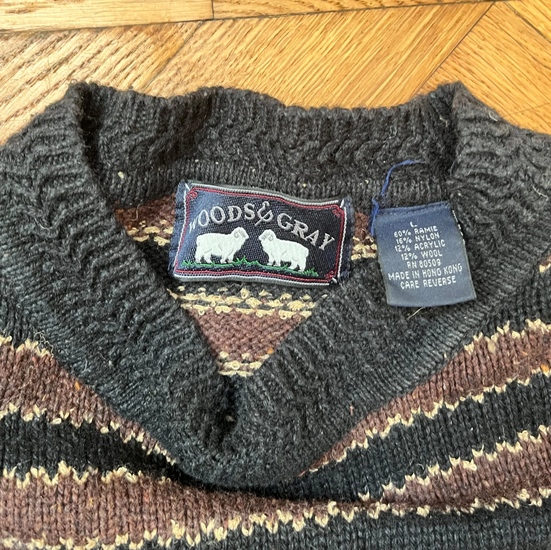 Randig stickad tröja från Woods & Gray - 2