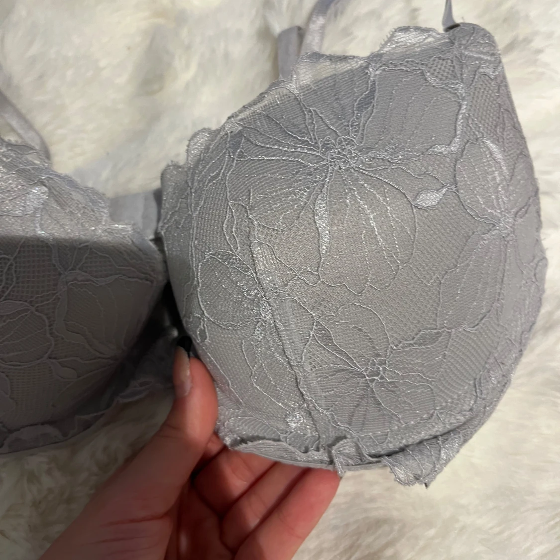 blå grå spets bh 75C - 1