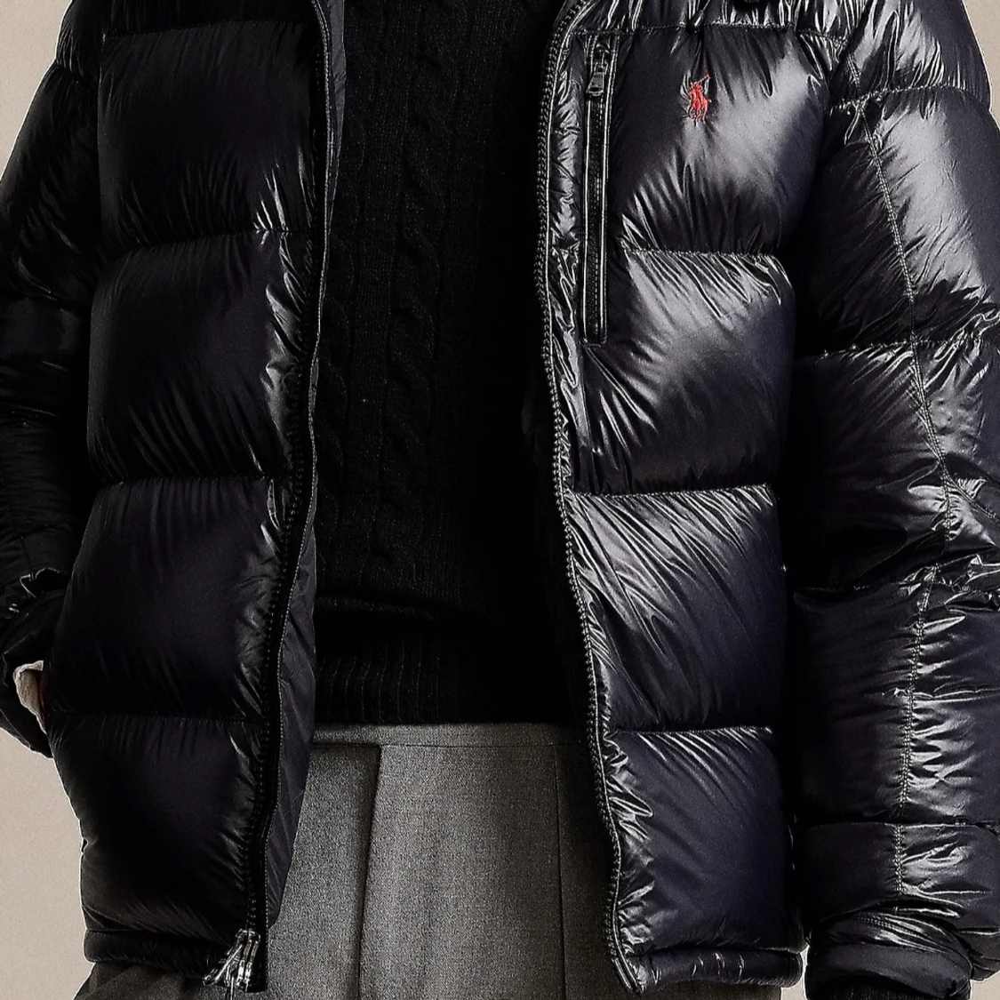 Svart dunjacka från Ralph Lauren