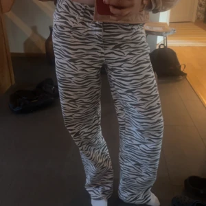 Zebramönstrade byxor - Säljer dessa jättesnygga zebra jeans då de ej kommer till användning. Aldrig använda, prislapp finns kvar