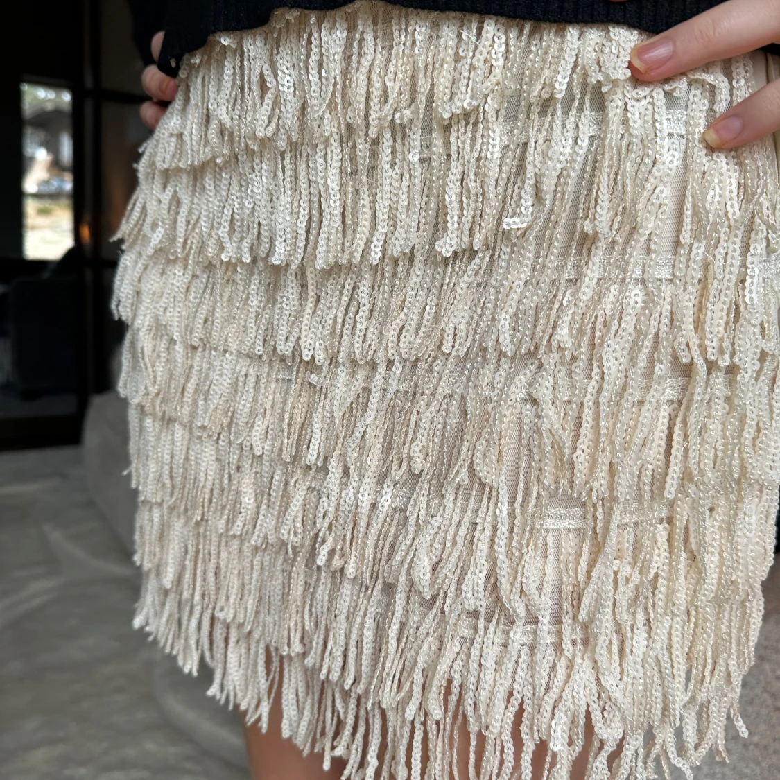 Minikjol med fransar - 1