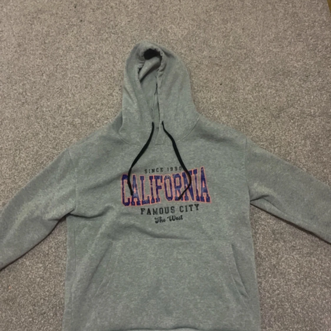 Carlifonia skön grå hoodie - 92
