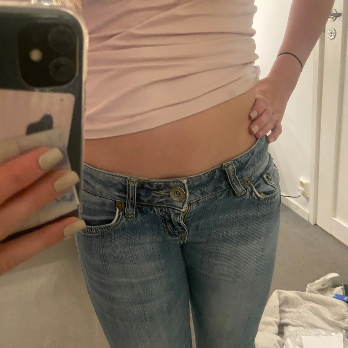 Lågmidjade bootcut jeans - 91