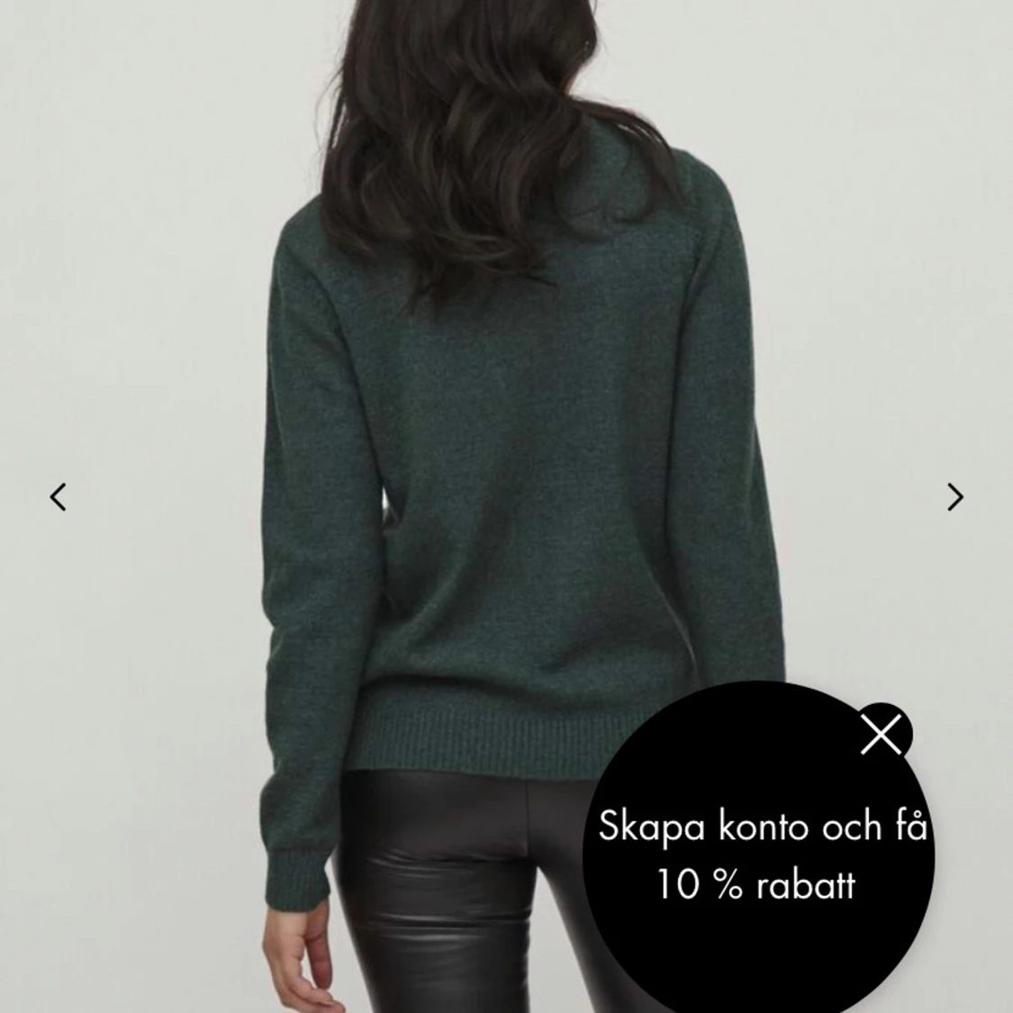 Mörkgrön stickad tröja  - 73