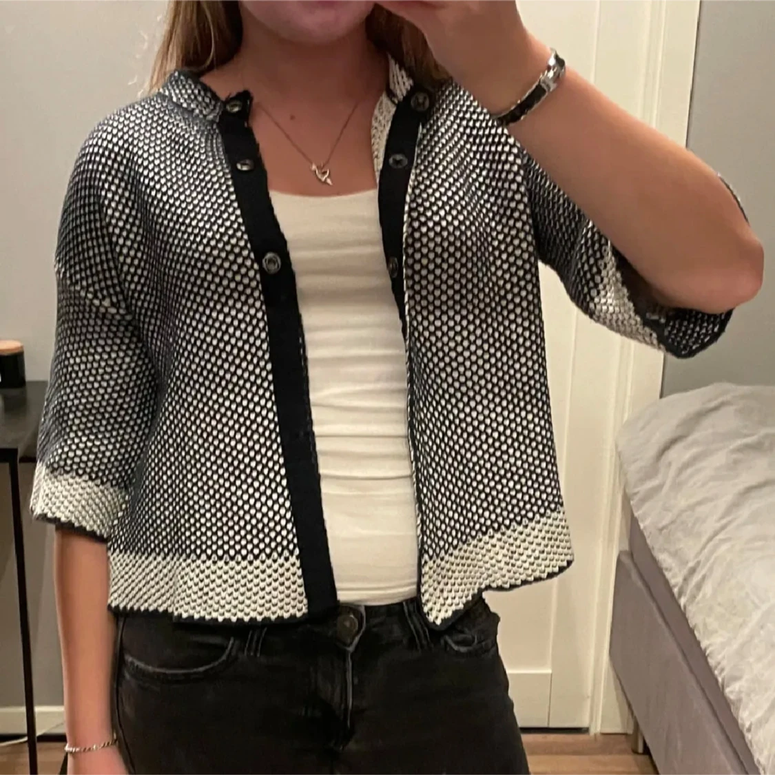 Trekvartsärmad kofta - 91