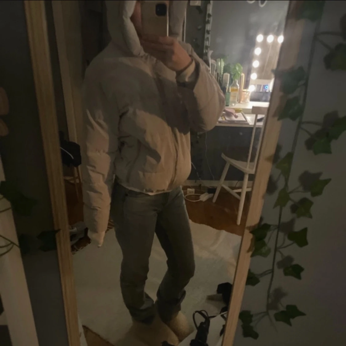 Grå pufferjacka - 93