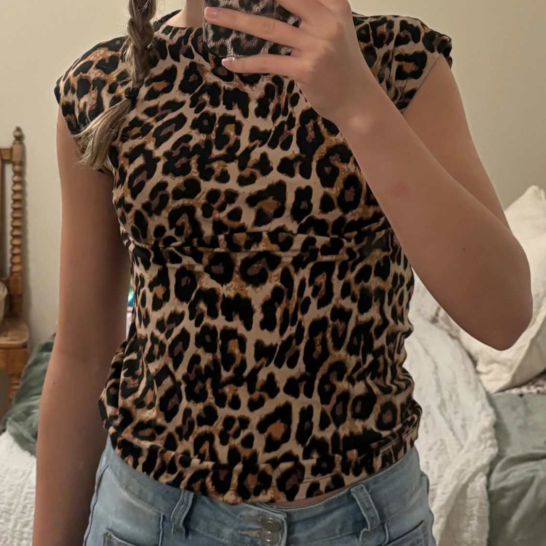 Leopardmönstrad topp