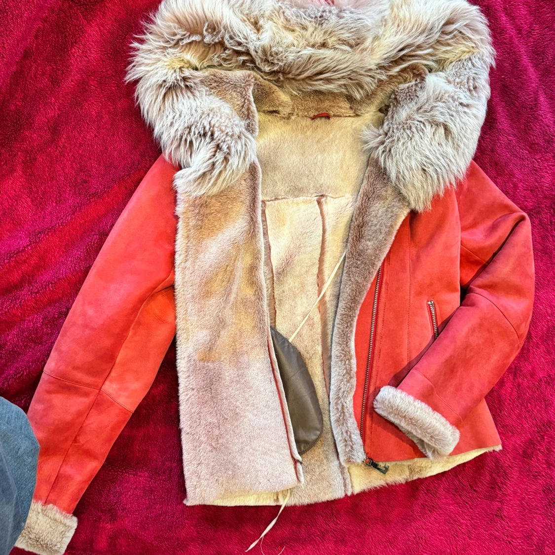  Vinter jacka av äkta läder.  - 91