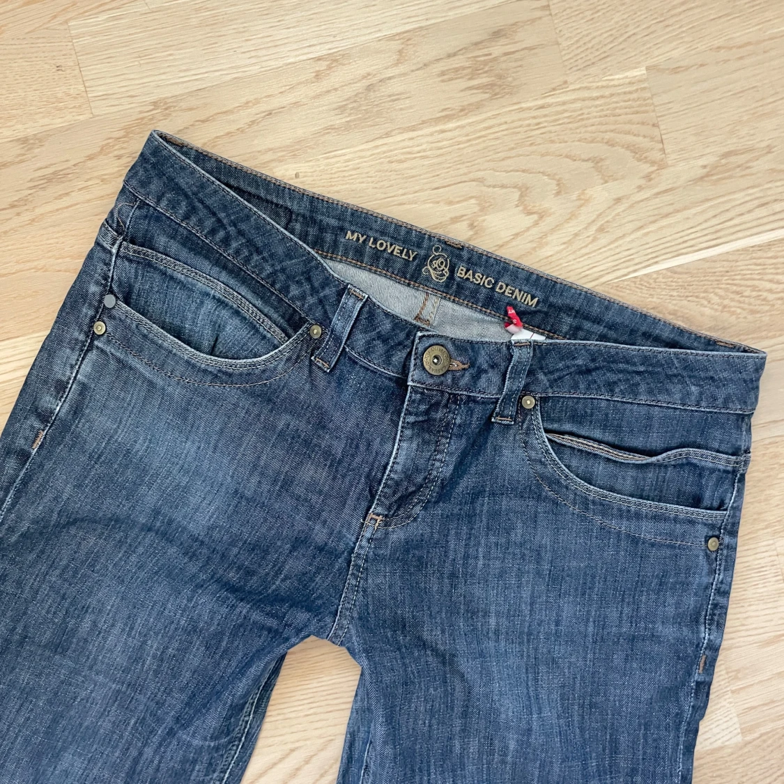 Lågmidjade bootcut jeans - 92