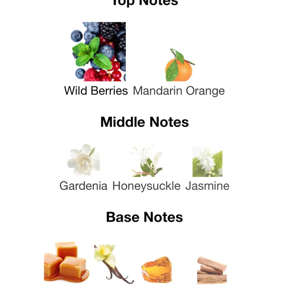 Säljer en lyxig och feminin parfym. Doften har fruktiga toppnoter av vilda bär och mandarin, blommiga mellannoter av gardenia, kaprifol och jasmin, samt basnoter av karamell, vanilj, bärnsten och sandelträ. Den är perfekt till kallare dag Ny pris 850. Parfym.