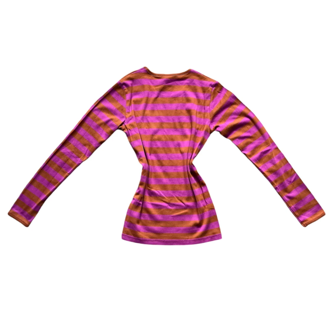 Randig långärmad tröja i lila och brun - 90