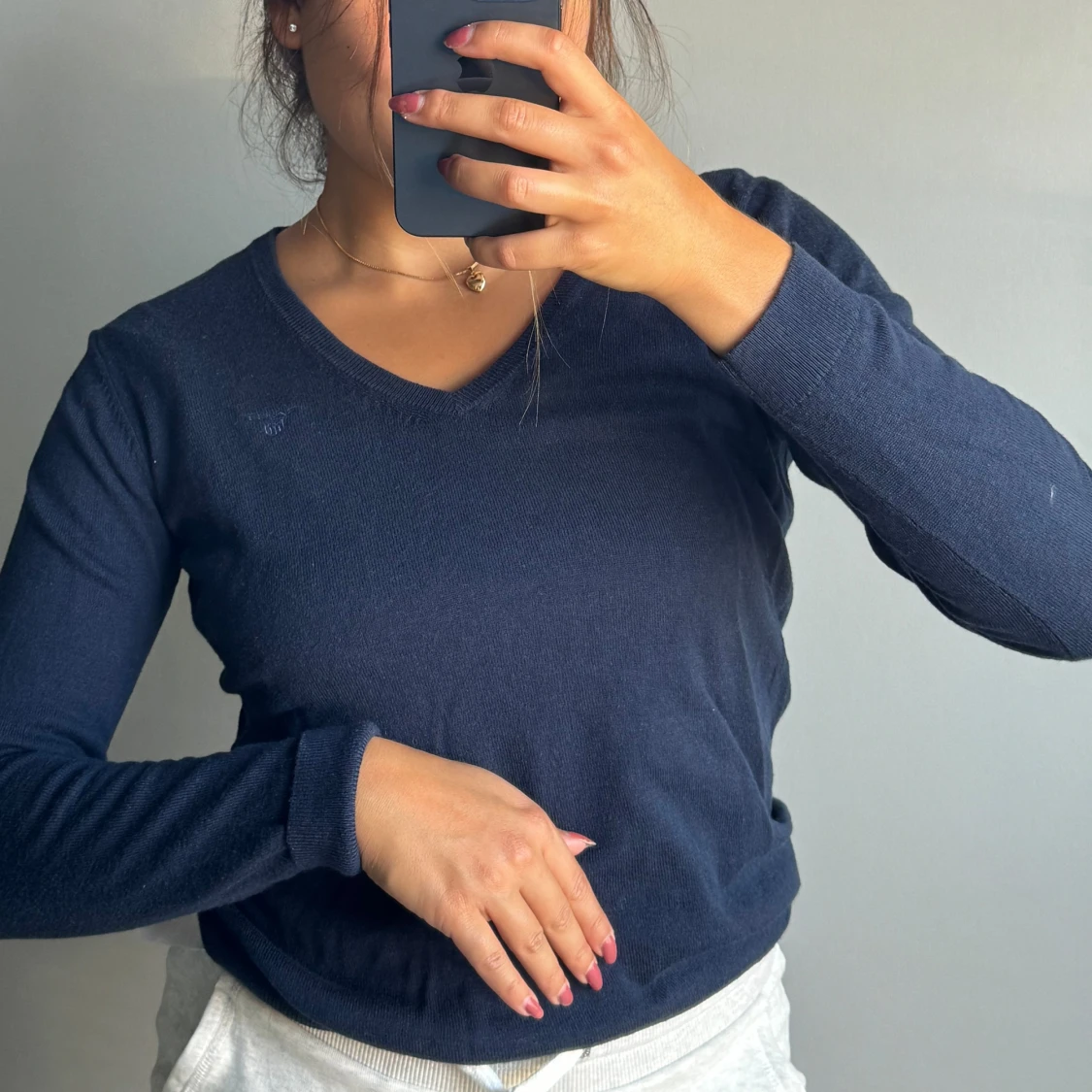 Finstickad bomulls- ulltröja - 90