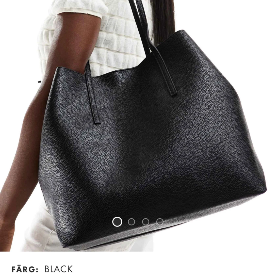 Stor Svart Toteväska- Mango