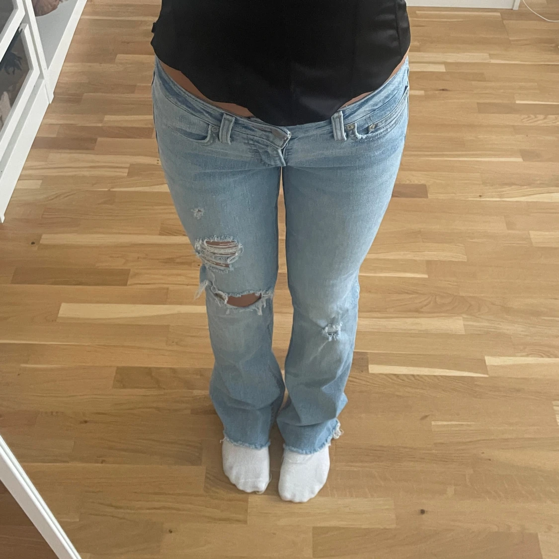 Lågmidjade bootcut jeans  - 2