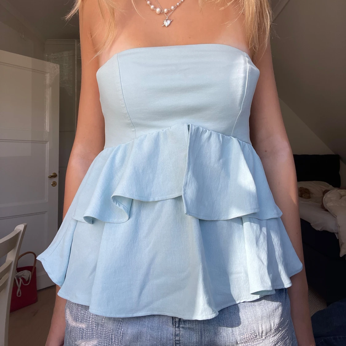 Topp med volang - 90