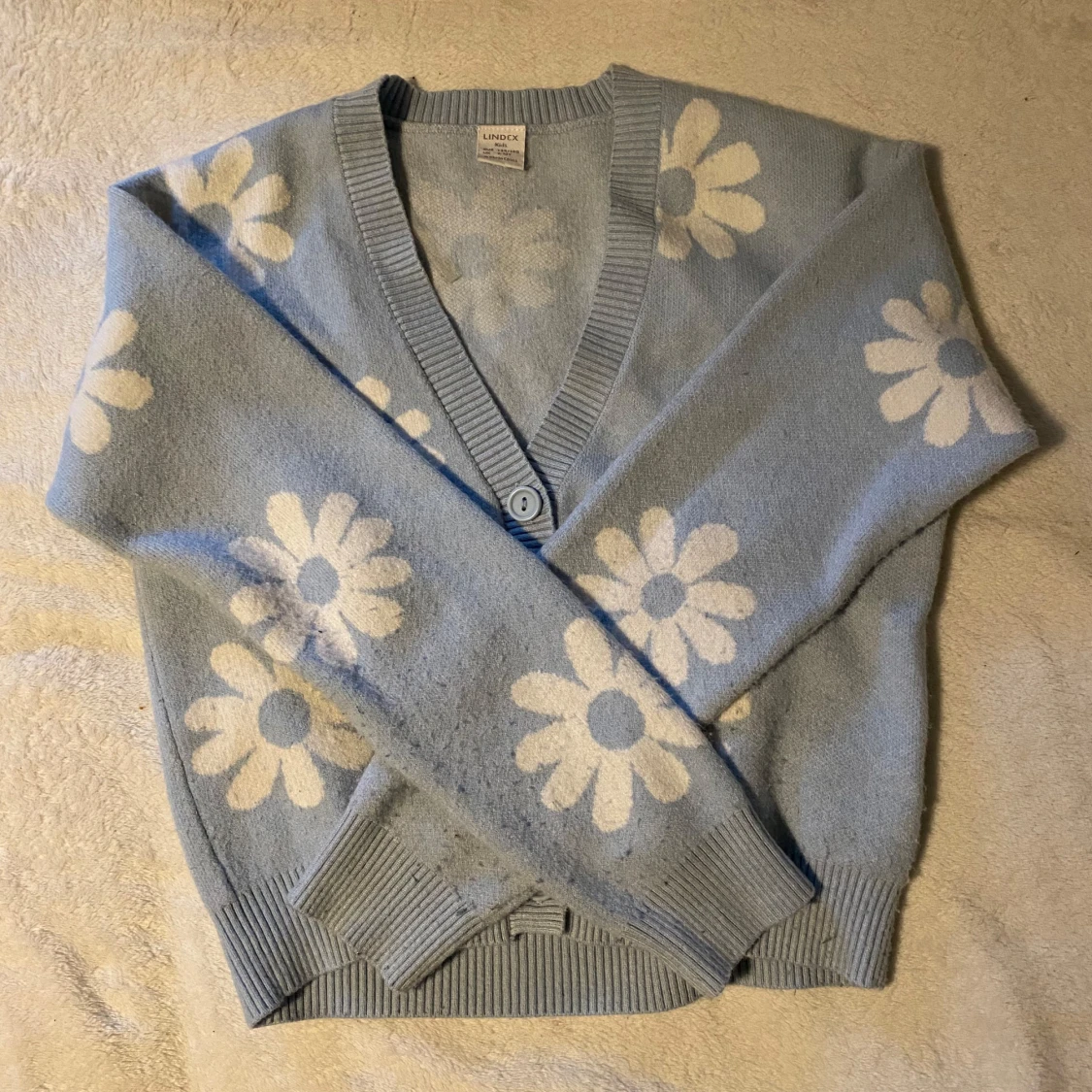 Blå blommig kofta - 91