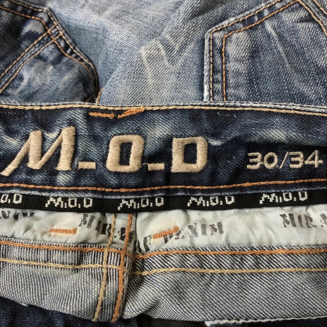 Blå bootcut jeans från M.O.D - 2
