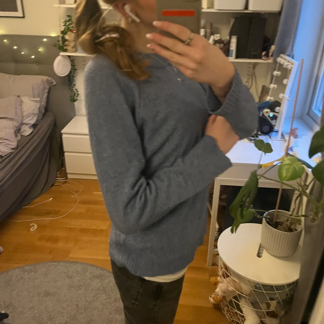 Blå stickad tröja från Seaside - 1