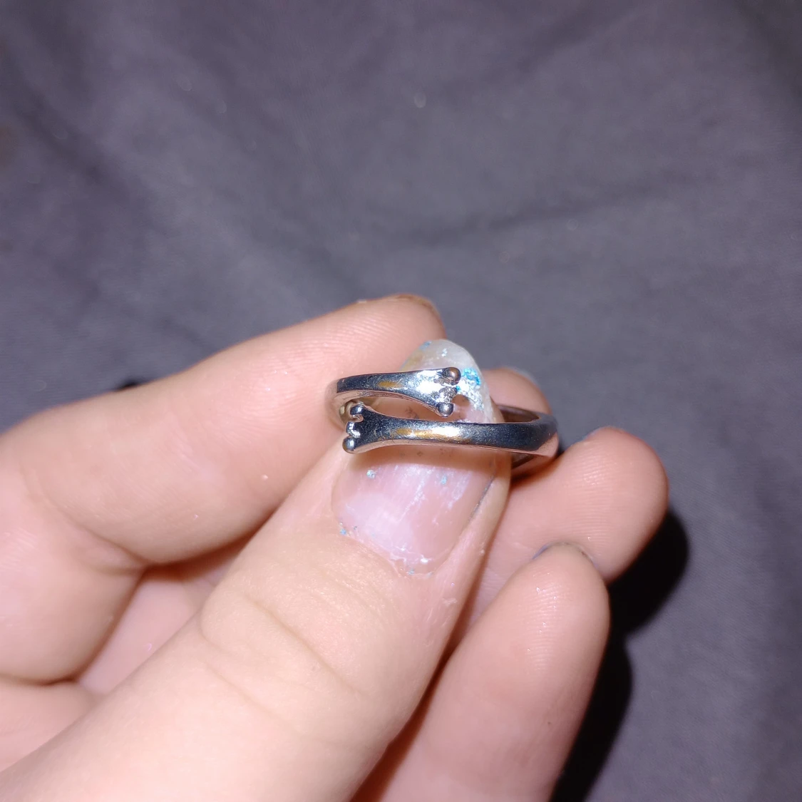 Silverring med gula stenar - 3