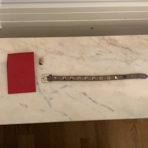 Valentino armband - Riktigt schysst valentino armband som ger en unik look till dina outfits och är ett bra sätt att stå ut från alla tråkiga armband. Delvis OG följer med samt nitar. Storleken är sjuaterbar.