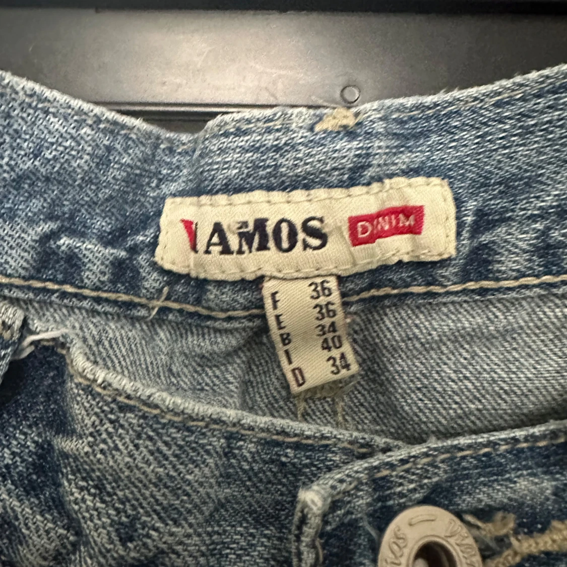 Low waist bootcut blåa jeans - 91