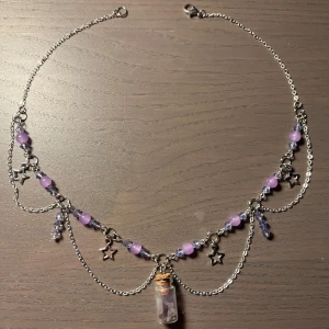 Purple bottle necklace  - Handmade amethyst bottle necklace.🎀