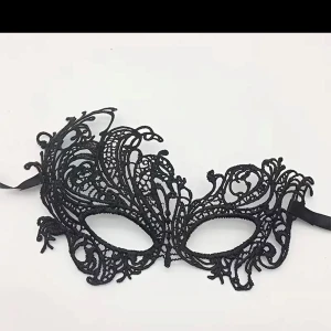 Halloween Maskerad  - Svart spetsmask Sexig Party Makeup Halloween Maskerad Party Halv Ansiktsmask Tillbehör