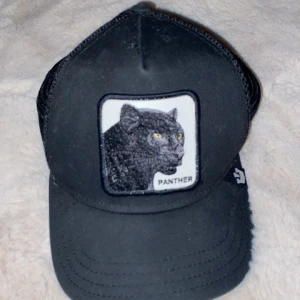 Svart keps med pantermotiv - Snygg keps från Goorin.  Använd så klart men använder inte denna längre. Nät baksida av keps, framsida sammet 👌