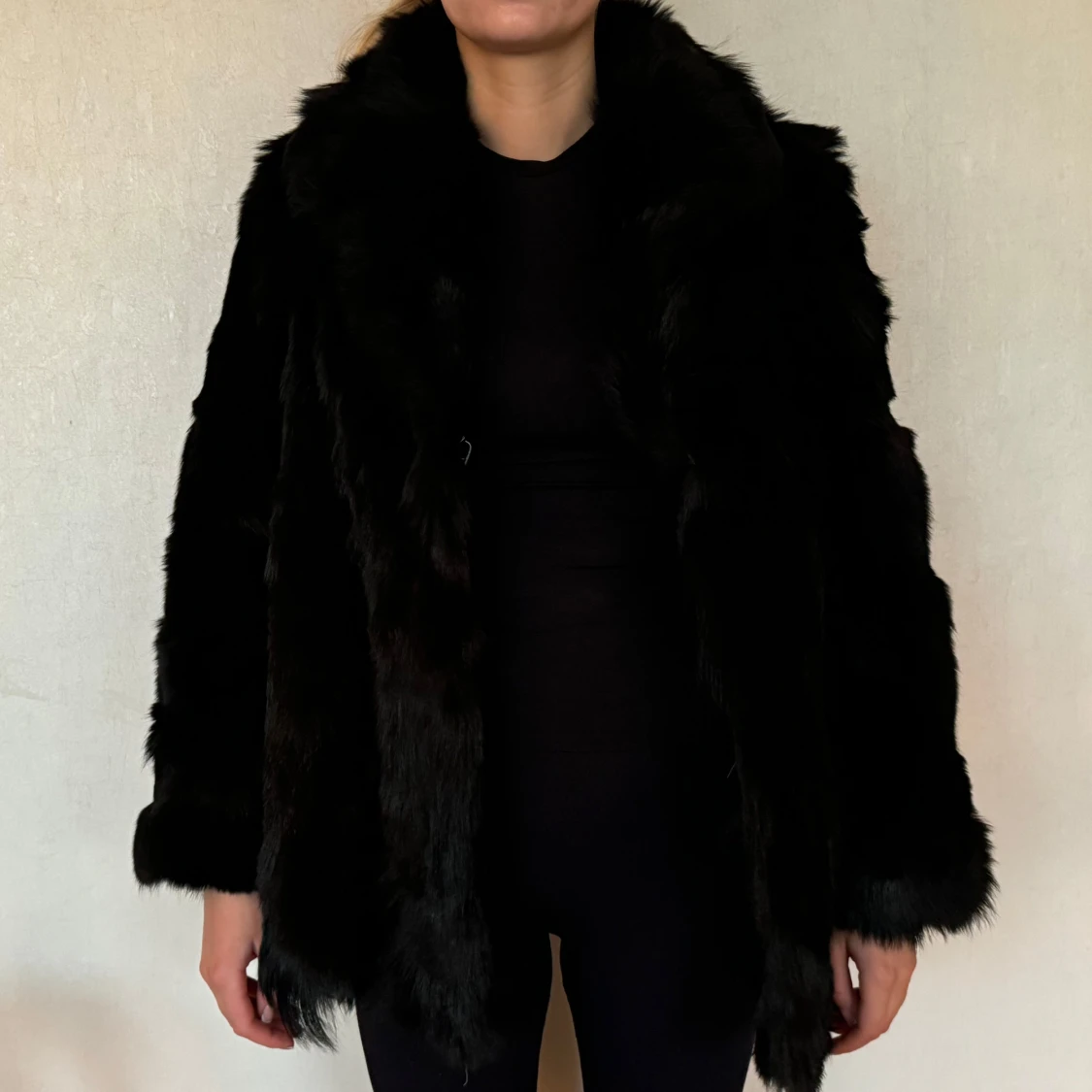 Äkta päls jacka 