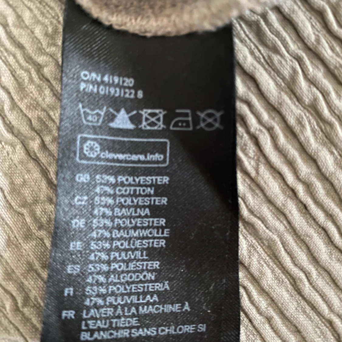 Beige tröja i polyester och bomull - 90