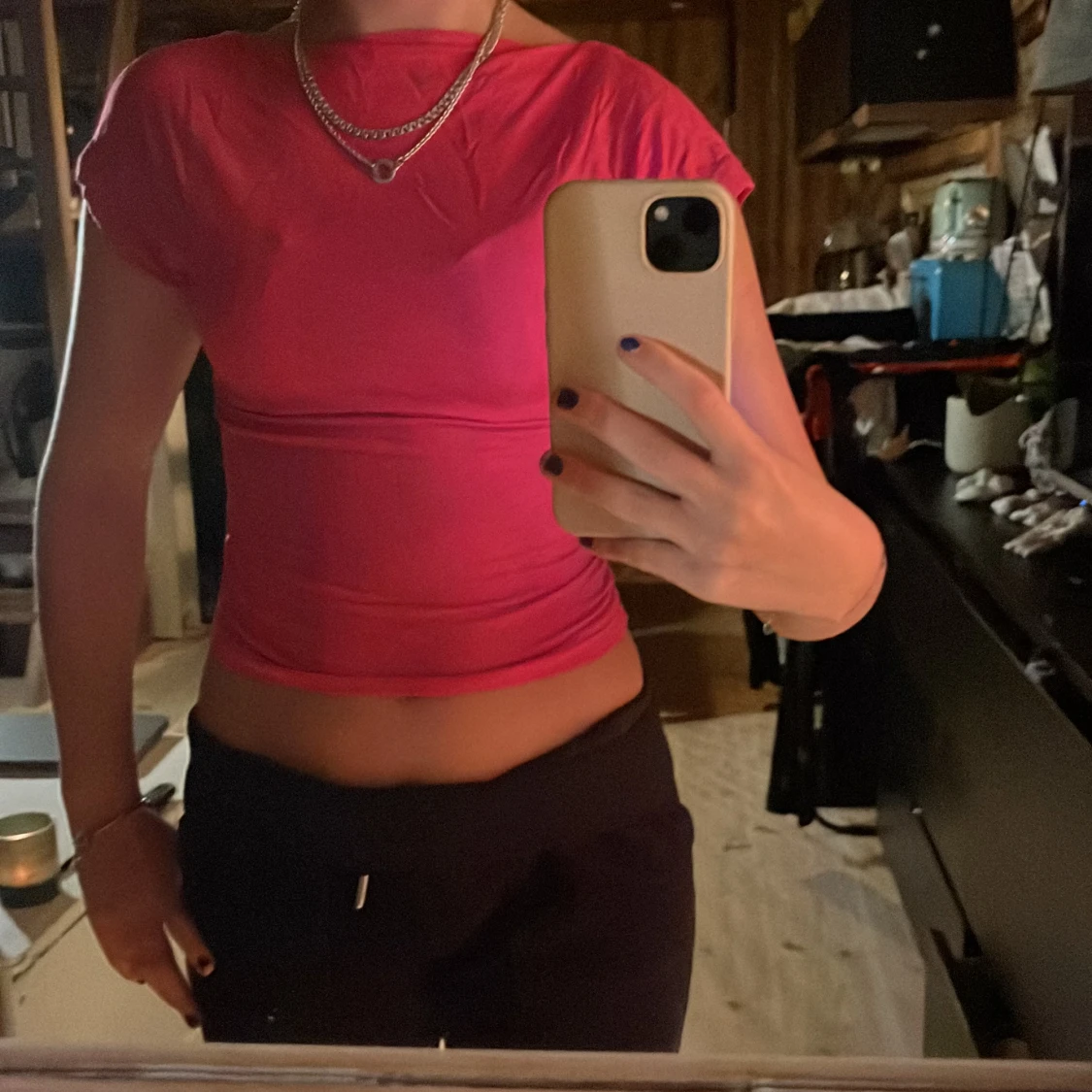 Rosa croppad topp - 91