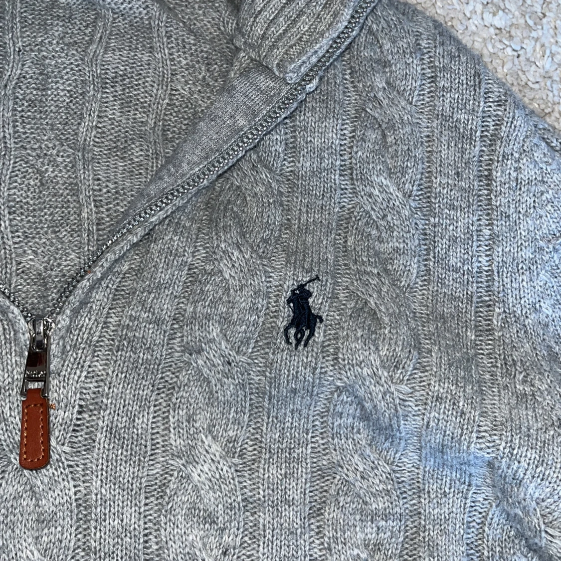 Grå halfzip tröja från Polo Ralph Lauren - 1