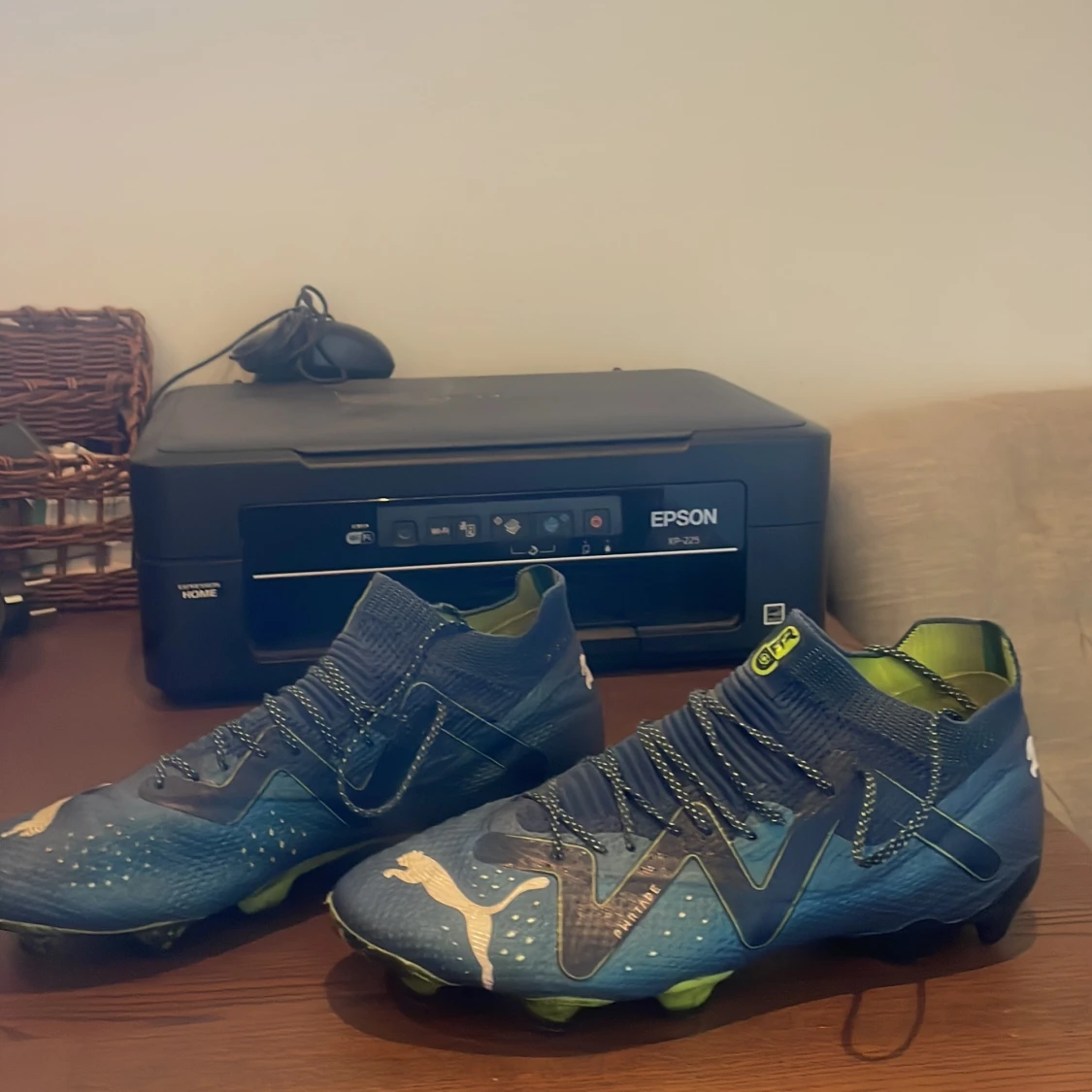 Blå fotbollsskor från Puma. Elite model - 2