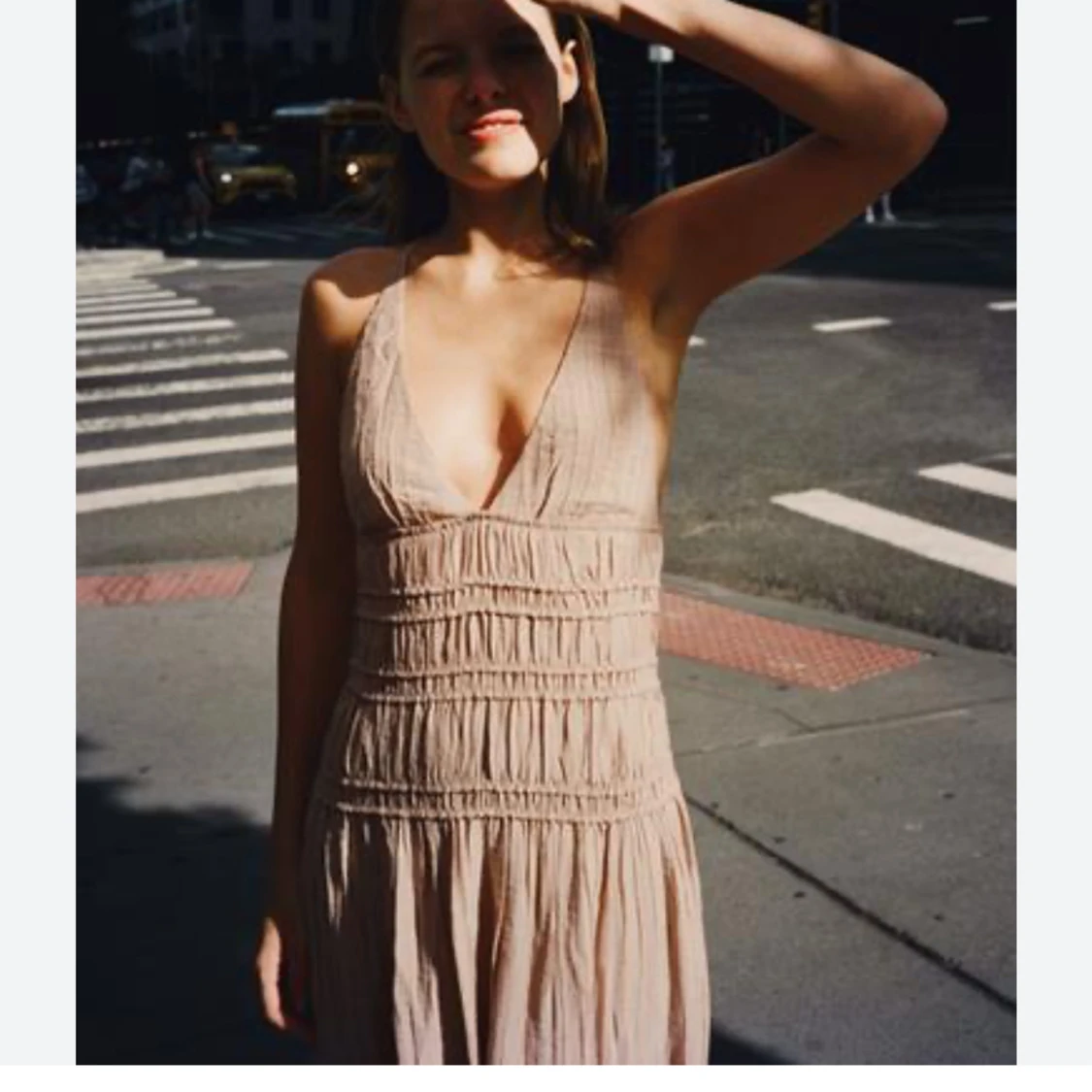 Ljusrosa långklänning från zara - 2