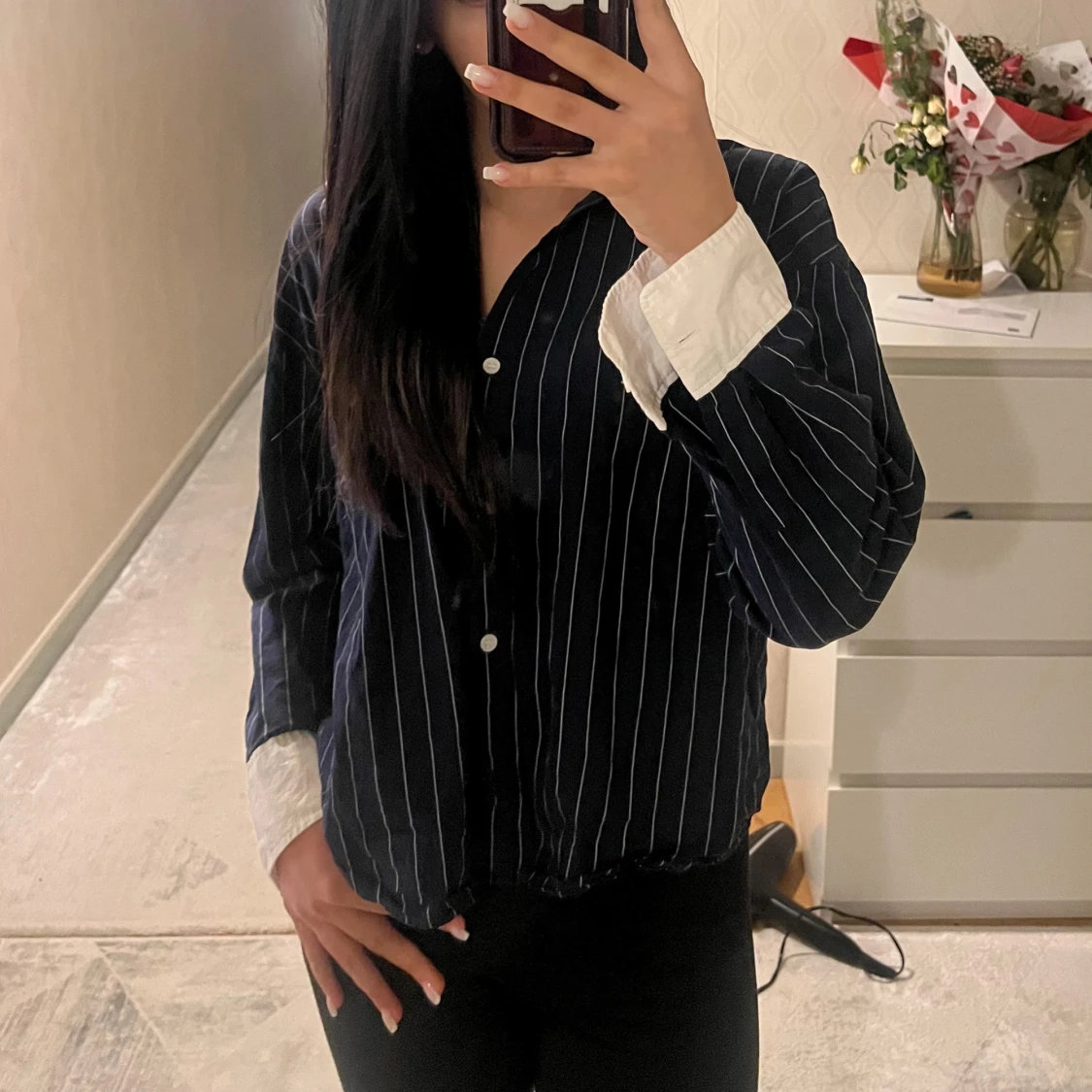 Svartvit randig skjorta - 1