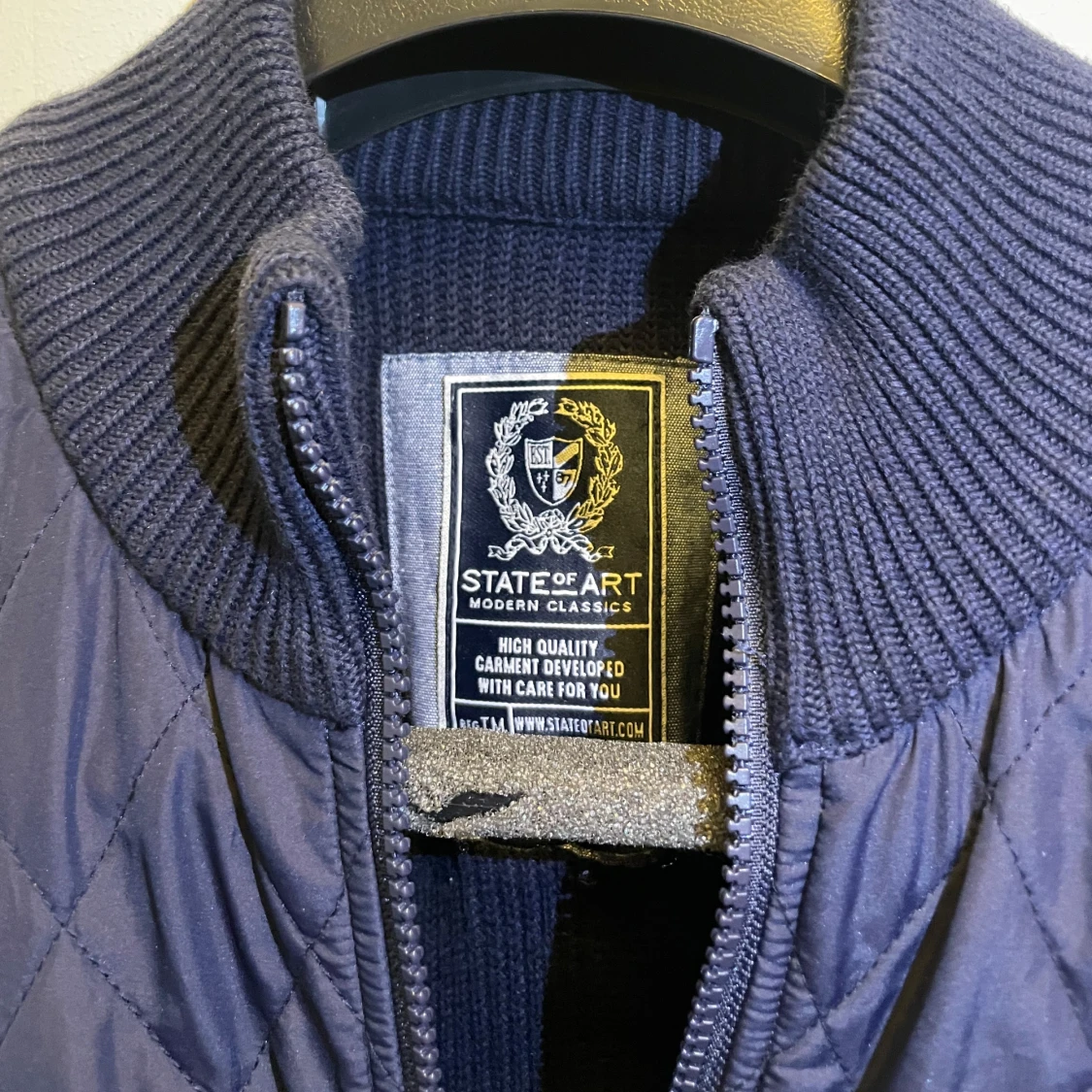 Mörkblå quiltad jacka från State of Art - 2