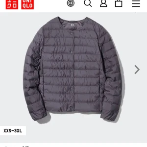 Grå dunjacka från Uniqlo - Säljer min gråa jacka ifrån Uniqlo. Färgen är slutsåld och går inte längre att köpa. Den är andvänd endast några gånger. Väldigt smidig att bära med sig då den inte tar stor plats. Perfekt till våren. Skriv gärna för flera bilder💗