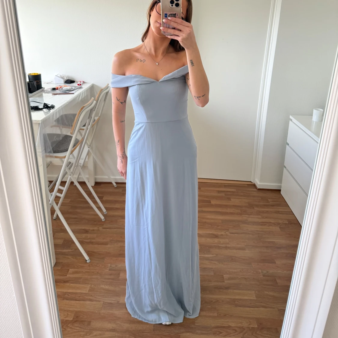 Ljusblå långklänning - balklänning