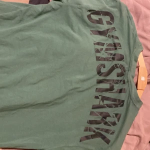 Military Green Gymshark tröja - Säljer en grön t-shirt från Gymshark i storlek L. T-shirten har en enkel design med korta ärmar och en liten logotyp på bröstet. Perfekt för träning eller vardagsbruk. Använder aldrig den