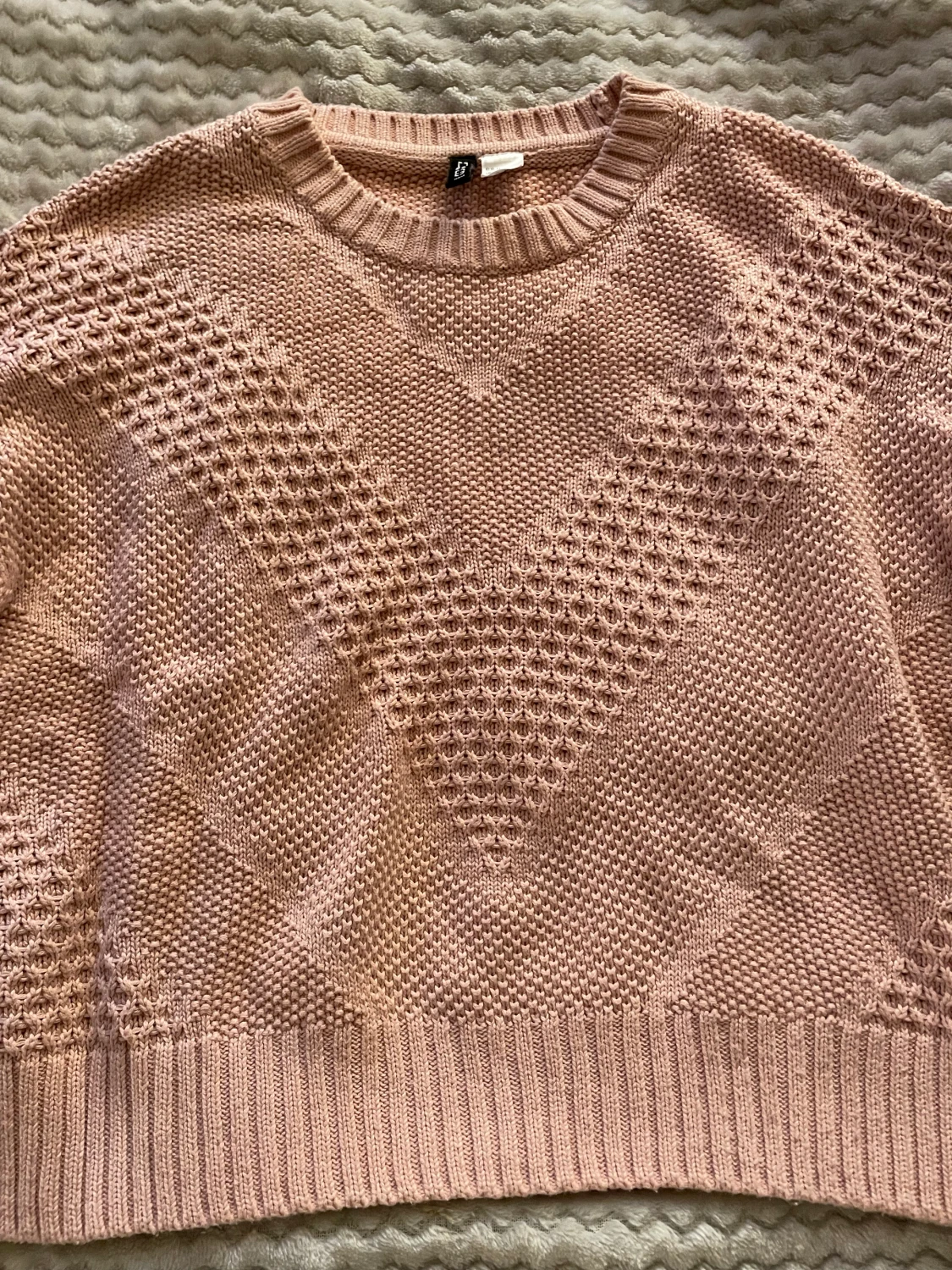 Stickad tröja, rosa  - 90