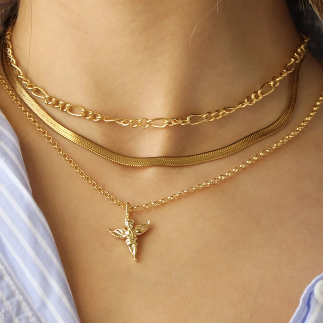 Guldpläterat halsband 2 - 90