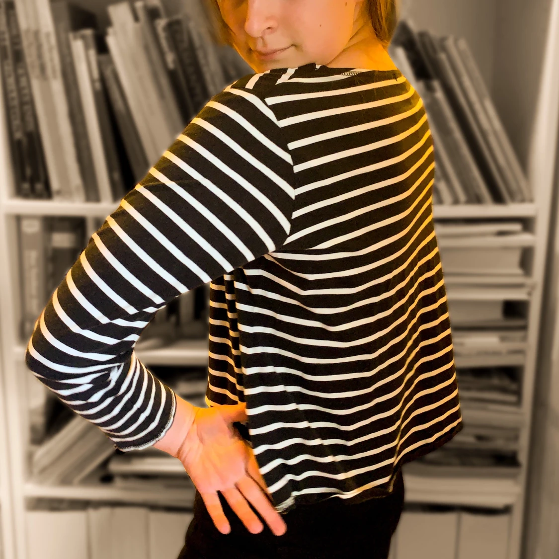 Randig långärmad tröja - 92