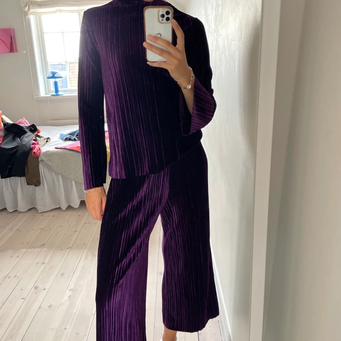 Plisserat lila set - 90