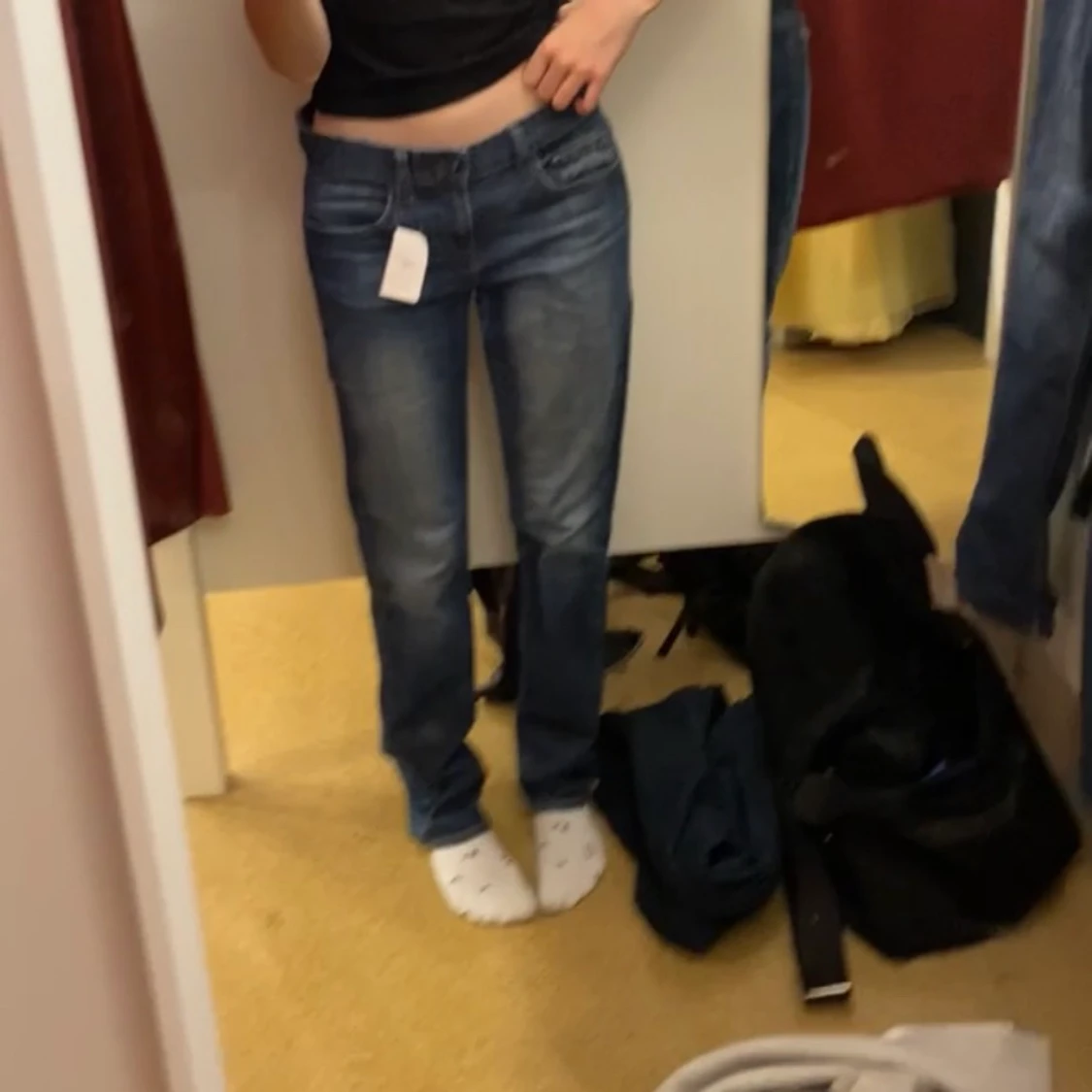 Lågmidjade jeans💗 - 90