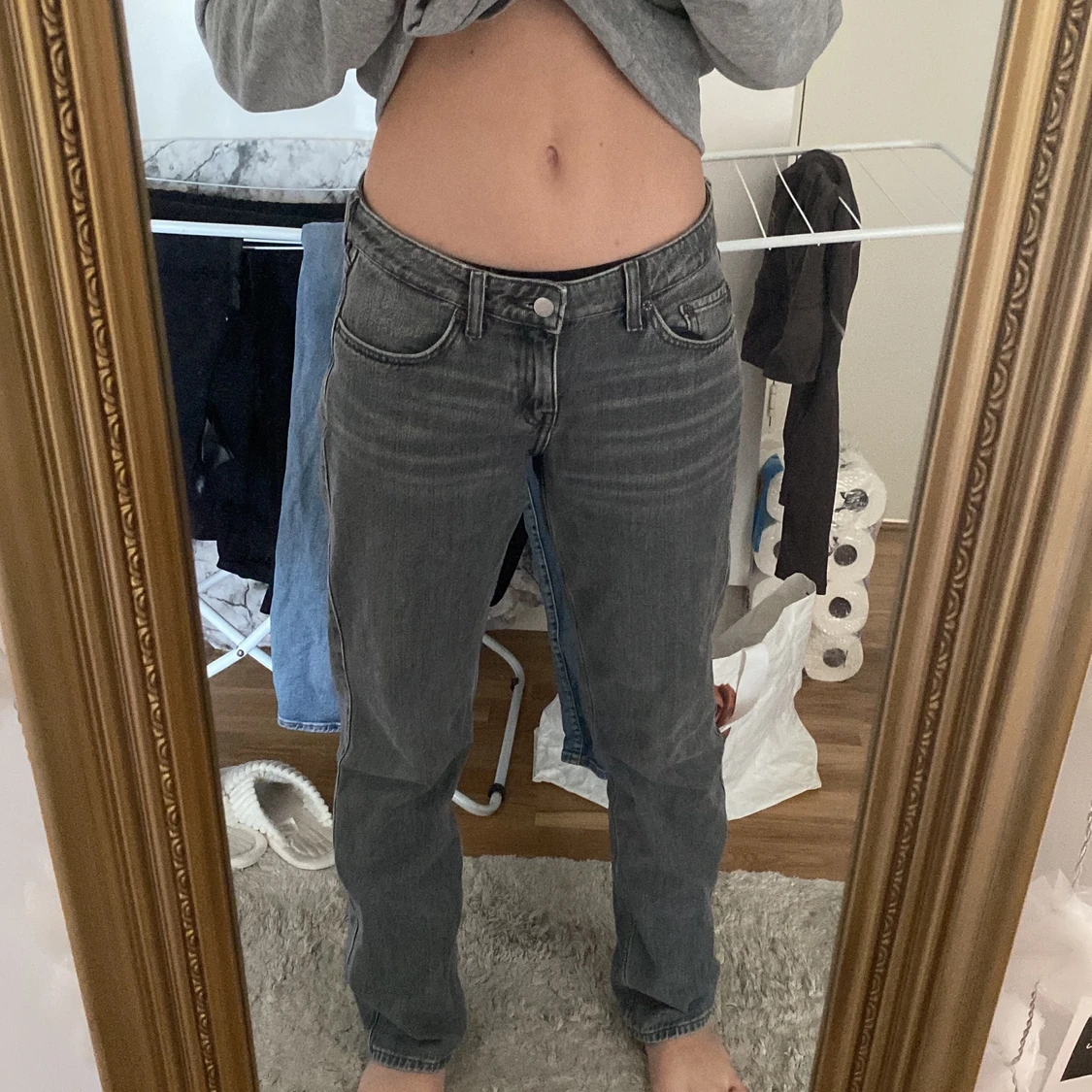 Gråa arrow low Waits jeans