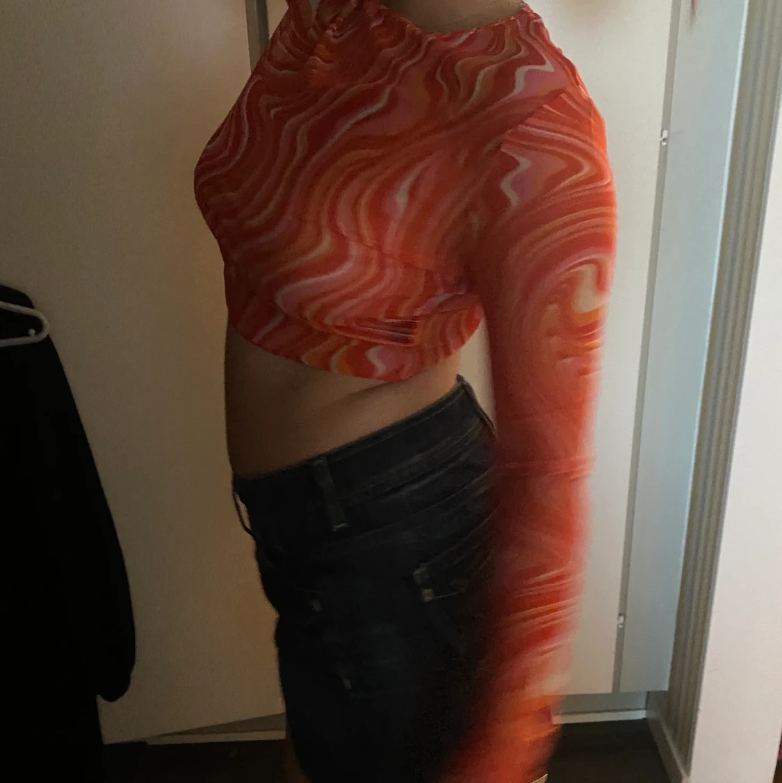 Croppd långärmad tröja storlek s - 91